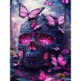thumbnail image 1 of Mosaflare Butterfly Skull Diamond Painting Kit for Adults, Full Drill Diamond Art, Floral Skull DIY Craft for Home Decor 12×16 Inch, 1 of 7
