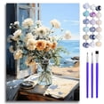 thumbnail image 1 of Mosaflare Flowers Paint by Numbers Kit for Adults and Beginners,DIY Craft Art 16"x20" Canvas, 1 of 6