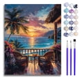 thumbnail image 1 of Mosaflare Ocean View Paint by Numbers Kit for Adults and Beginners,DIY Craft Art 16"x20" Canvas, 1 of 7