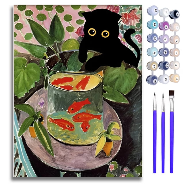 Mosaflare Paint by Numbers Kit for Beginners-Cat,DIY Craft for Adults ...