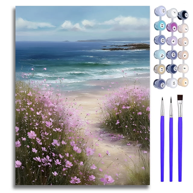 Mosaflare Paint by Numbers Kit for Beginners-Retro,DIY Craft for Adults ...