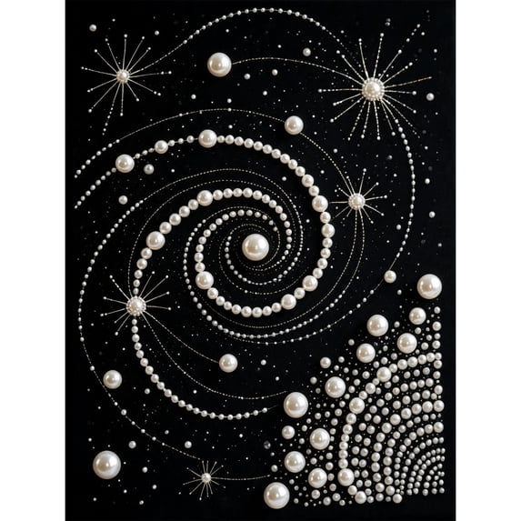 Mosaflare Pearl Diamond Painting Kit for Adults-Planet,DIY Diamond Art Craft for Home Decor, 12×16 inch HD Canvas