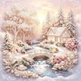 thumbnail image 1 of Mosaflare Pearl Diamond Painting Kit for Adults-Winter Cabin,DIY Diamond Art Craft for Home Decor, 12×12 inch HD Canvas, 1 of 7
