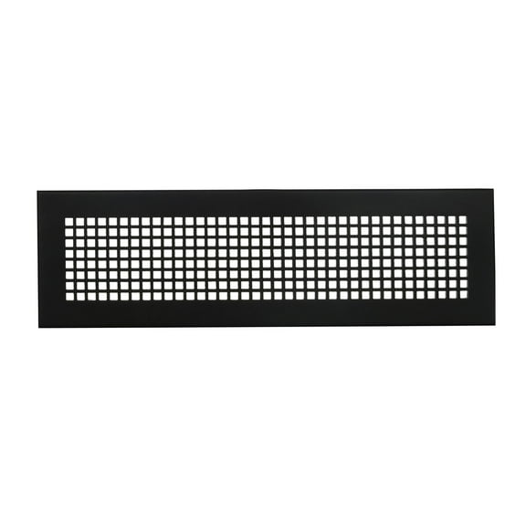 Mosaic Air Return 8"x30" Duct Opening (Overall 10"x32") Solid Cast Aluminum Register Cover | Powder Coated Black No holes