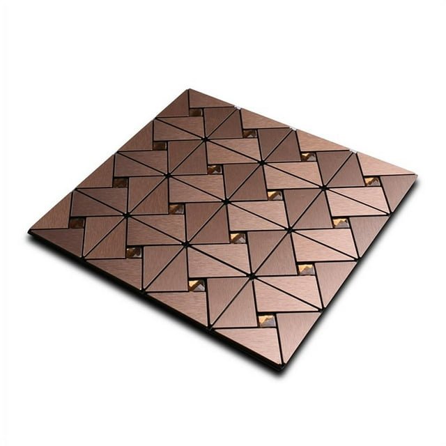 Mosaic Aluminum Backsplash Wall Tile Self Adhesive Peel and Stick