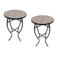 thumbnail image 1 of Mosaic Art Collection Floral Accent Table (Set of 2), 1 of 2