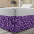 thumbnail image 1 of Mosaic Bed Skirt, Purple Tones Art Style Geometric Floral Pattern Abstract Symmetric Shapes, Elastic Bedskirt Dust Ruffle Wrap Around for Bedding Decor, 4 Sizes, Blue Violet Fuchsia, by Ambesonne, 1 of 2