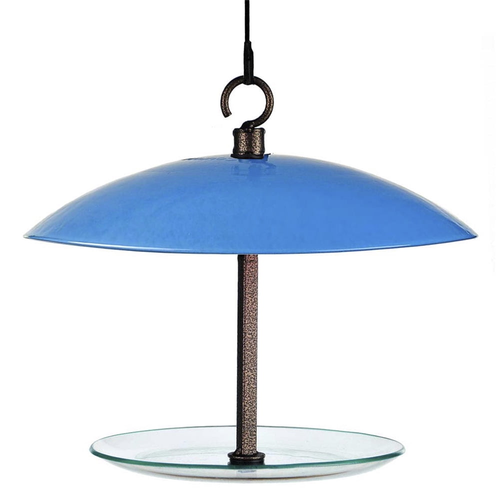 Mosaic Birds 360 Degree Petite Seed Cylinder Feeder, M392-200-15, 15 Inch wide, Bluebird Blue