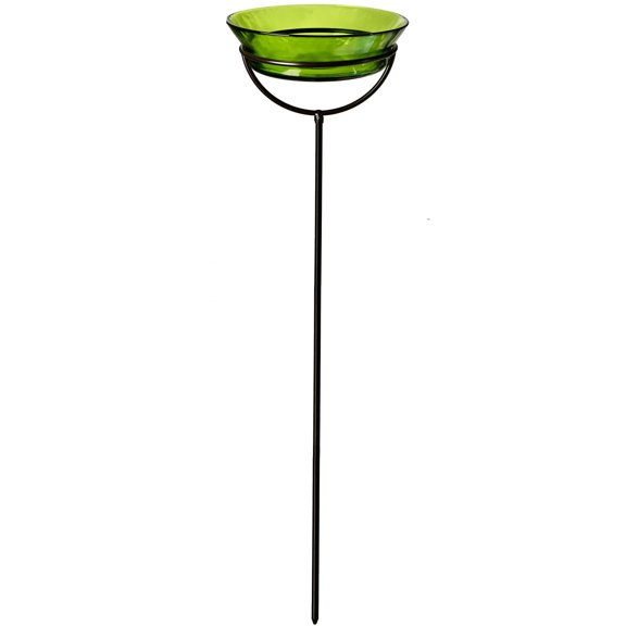 Mosaic Birds Cuban Garden Stake, M429-200-01, 37 Inch Tall, Lime Green