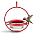 thumbnail image 1 of Mosaic Birds Recycled Glass and Metal Hummingbird Feeder for Outdoors - Hanging Bird Decor for Gardens - Red, 1 of 8