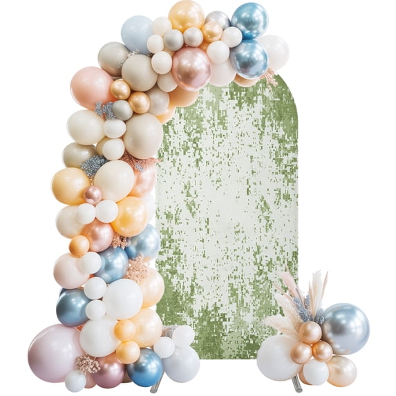 Block Graph Industries Mosaic Blocks Arch Backdrop Covers 5 FT, Modern Abstract Minimalist ...