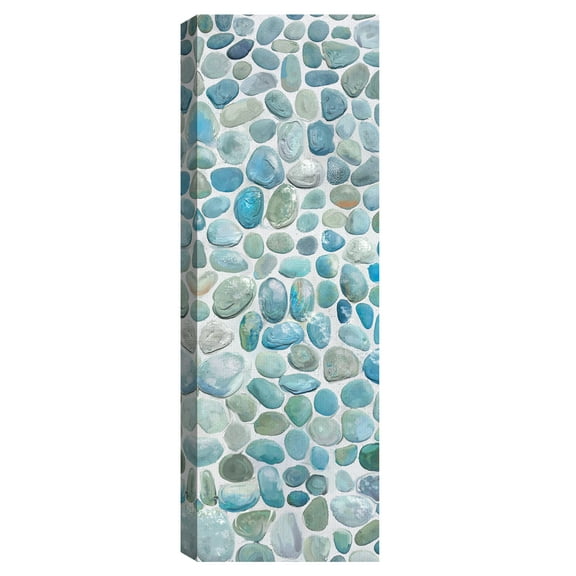 Mosaic Blues Panel II by Studio Arts Canvas Art Print
