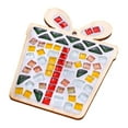 thumbnail image 1 of Mosaic Coaster Kit Handmade with Wooden Base for Kids and Adults Christmas Holiday Party Decoration, 1 of 9