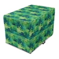 thumbnail image 1 of Mosaic Dog Crate Cover, Green Tones Monochromatic Modern Design with Creative Triangles, Easy to Use Pet Kennel Cover for Medium Large Dogs, 35" x 23" x 27", Multicolor, by Ambesonne, 1 of 6