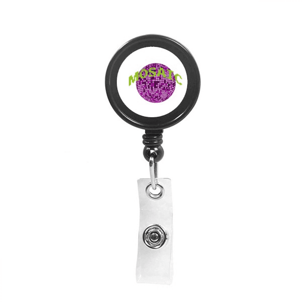 Mosaic Earth Surrounds Densely Retractable Keychain Badge Holder ID Badge