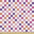 thumbnail image 1 of Ambesonne Mosaic Fabric by the Yard Upholstery, Colorful Symmetric Squares, 1 Yard, Multicolor, 1 of 5