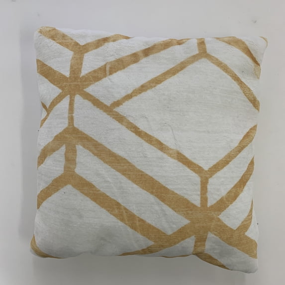 Mosaic Faux Chinchilla Feel Print Pillow