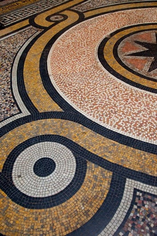 Mosaic Floors inside Passage Vivienne Canvas Art - Brian Jannsen DanitaDelimont (24 x 36)