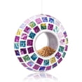 thumbnail image 1 of Mosaic Fly-Through Bird Feeder – Colorful Circular Hanging Feeder,Outdoor Bird Feeder,Decorative Outdoor Accent for Garden, Patio & Bird Watching, 1 of 6
