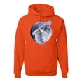 thumbnail image 1 of Mosaic Full Moon Owl Winter Snow Fashion Graphic Hoodie Sweatshirt, Orange, 3XL, 1 of 1