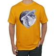 thumbnail image 1 of Mosaic Full Moon Owl Winter Snow Fashion Graphic T-Shirt, Gold, 3XL, 1 of 1