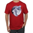 thumbnail image 1 of Mosaic Full Moon Owl Winter Snow Fashion Graphic T-Shirt, Red, 2XL, 1 of 1