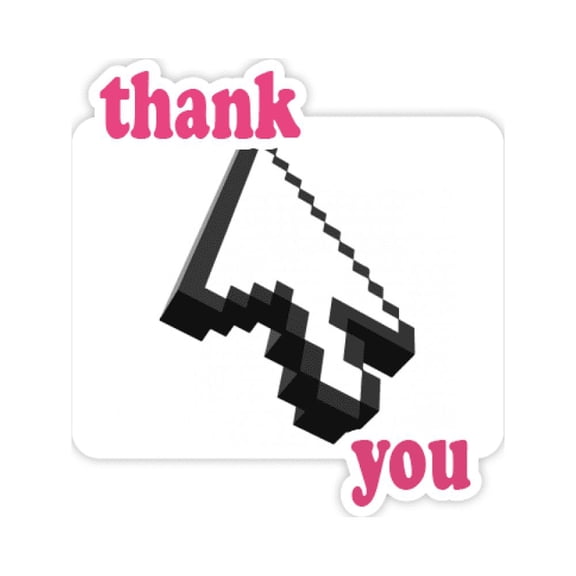 Mosaic Game Nostalgia Art Deco Fashion Thank You Stickers Quote Grateful