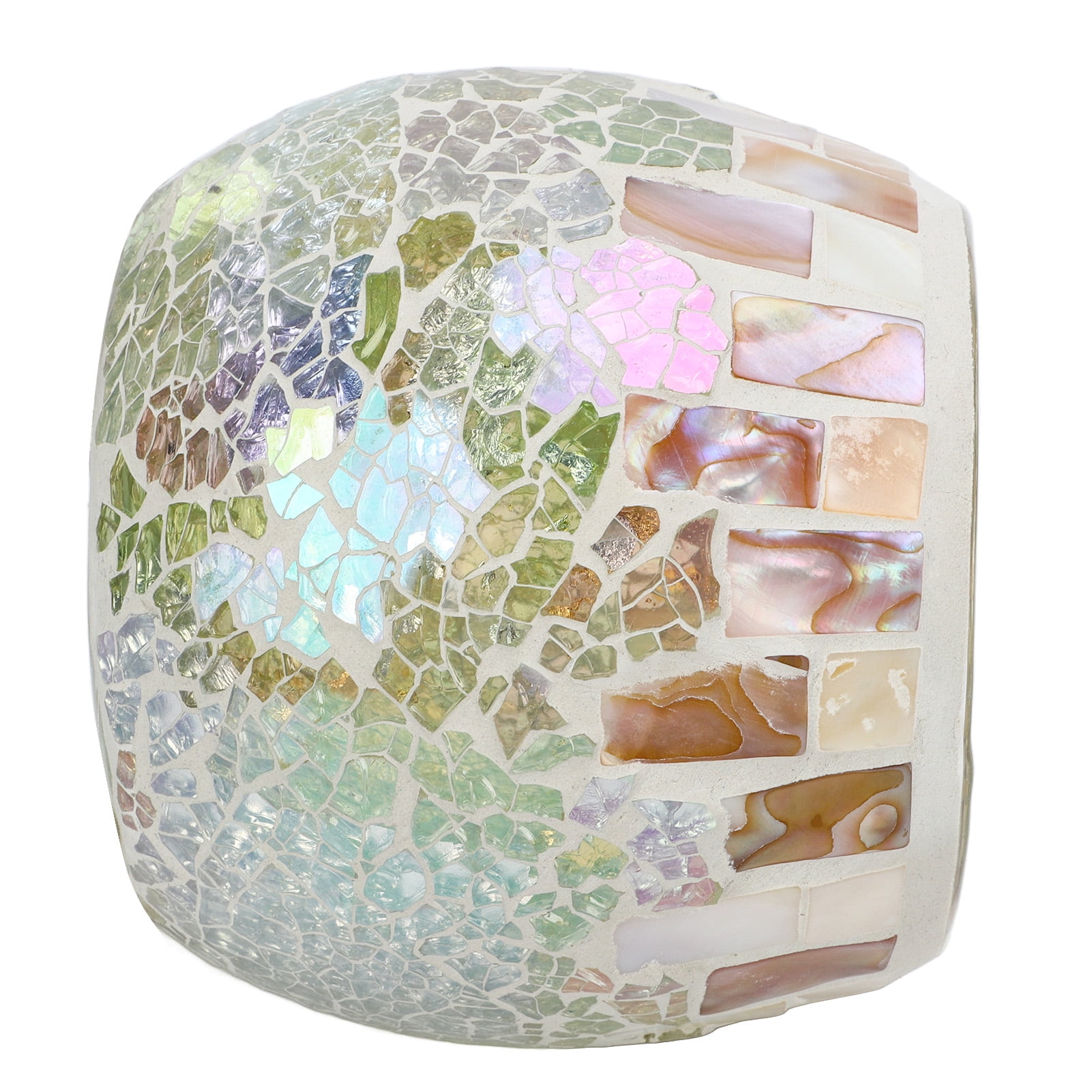 Mosaic Glass Candle Holder, Shell Light Color Appearance High Light