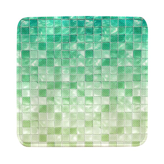 Mosaic Grid Ice Silk Cooling Seat Cushion Non Breathable Ergonomic Chair Pad Safe Durable Corrosion Resistant for Summer Home Office Dining Indoor Use 15.74 × 15.74 Inch