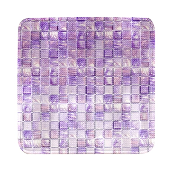 Mosaic Grid Ice Silk Cooling Seat Cushion Non Breathable Ergonomic Chair Pad Safe Durable Corrosion Resistant for Summer Home Office Dining Indoor Use 15.74 × 15.74 Inch