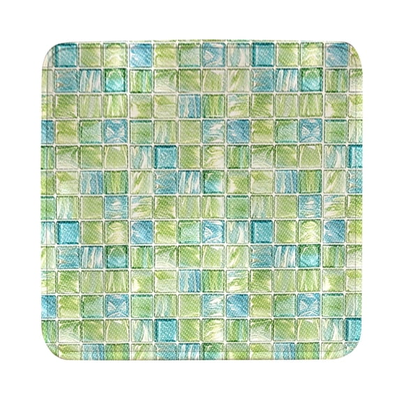 Mosaic Grid Ice Silk Cooling Seat Cushion Non Breathable Ergonomic Chair Pad Safe Durable Corrosion Resistant for Summer Home Office Dining Indoor Use 15.74 × 15.74 Inch