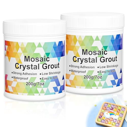 Mosaic Grout, 14.1oz Mosaic Grout for Crafts, Handmade Grouting, Mosaics Tiles Glass DIY Decor, No Need to add Water, Direct Caulking Tile Tools, Translucent$$Tools & Hardware Other