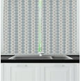 thumbnail image 1 of Mosaic Kitchen Curtains, Portuguese Talavera Pattern Ethnic Spanish Moroccan Ceramic Tiles Style, Two Panels Drapes with Rod Pocket Room Decor, 55" X 45", Eggshell and Sea Blue, by Ambesonne, 1 of 1