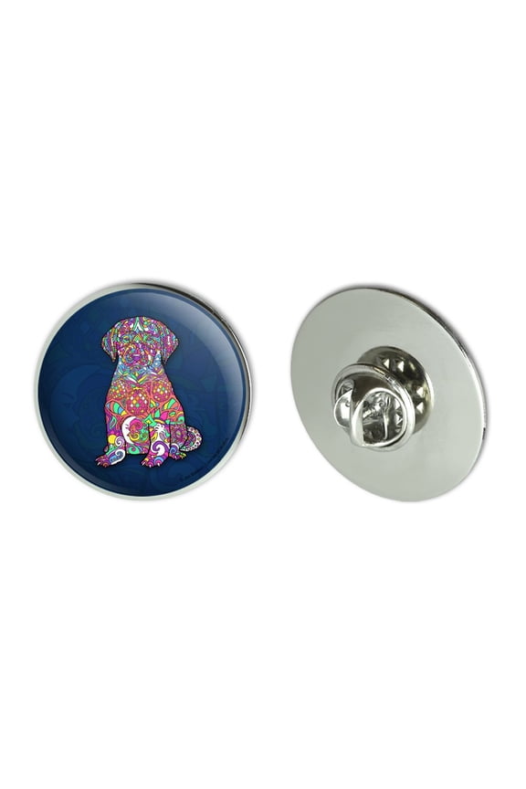 Mosaic Lab Labrador Puppy Dog Metal 1.1" Tie Tack Hat Lapel Pin Pinback
