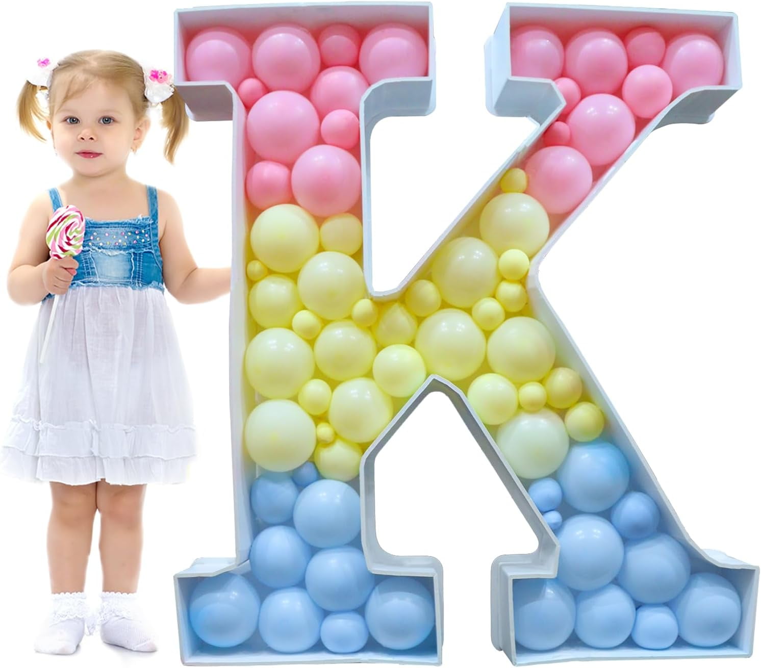Mosaic Letters for Balloons, 3FT Marquee Letters Balloon Frame, Giant ...