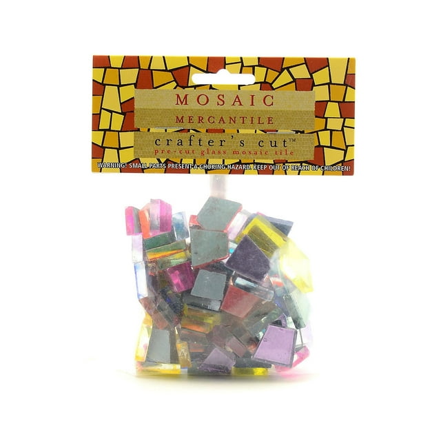 Mosaic Mercantile CC-MR Crafters Cut Colored Mirrors 1-2 Pound-Pkg-Assorted