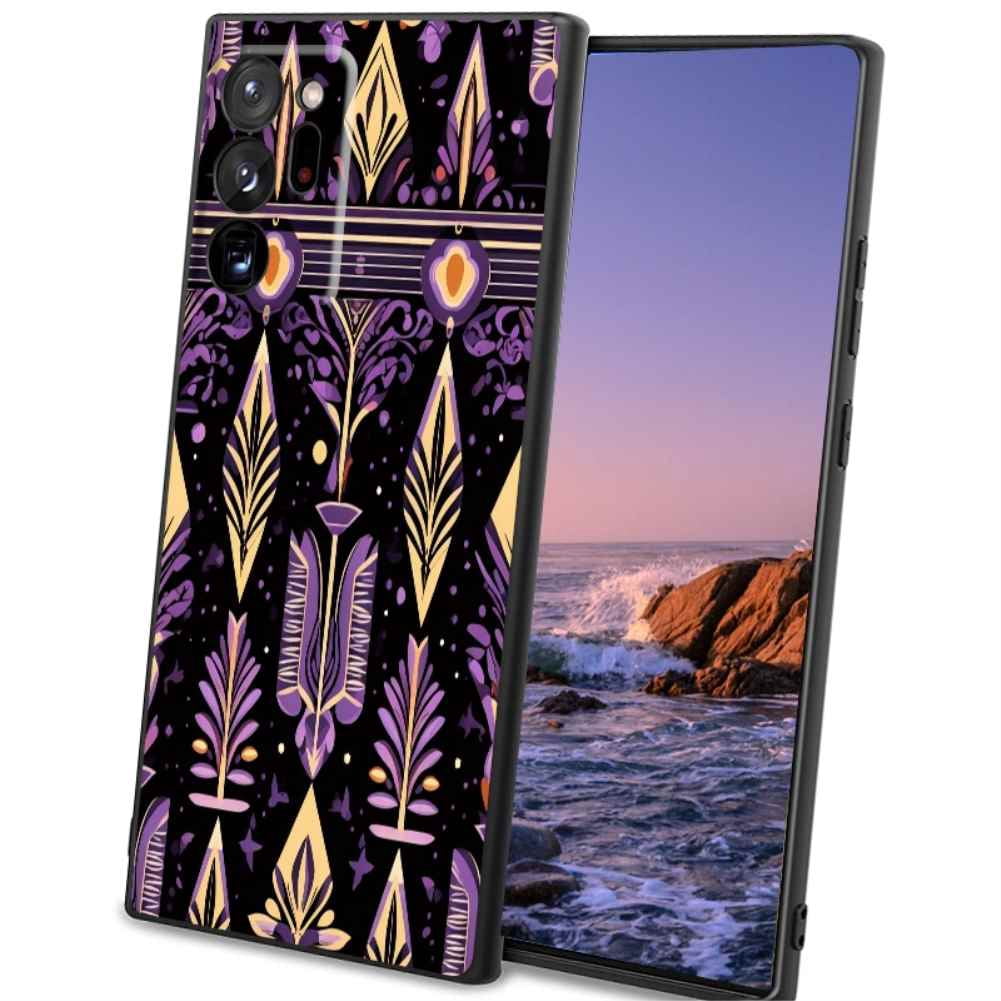 Aztec-pattern-mid-220 phone case for Samsung Galaxy Note 20 Ultra 5G for Women Men Gifts,Flexible Painting silicone Anti-Scratch Protective Phone Cover