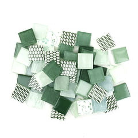 Mosaic Mercantile Patchwork Tiles - Grass/Mint Green, 3 lb