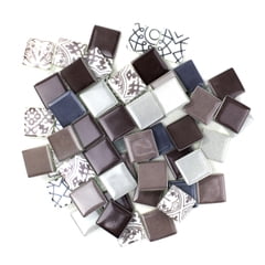 Mosaic Mercantile Patchwork Tiles - Heather Purple/Grey, 1 lb