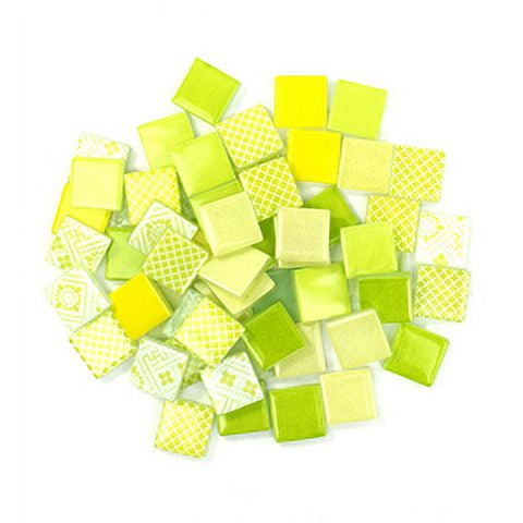 Mosaic Mercantile Patchwork Tiles - Lemon/Lime, 3 lb