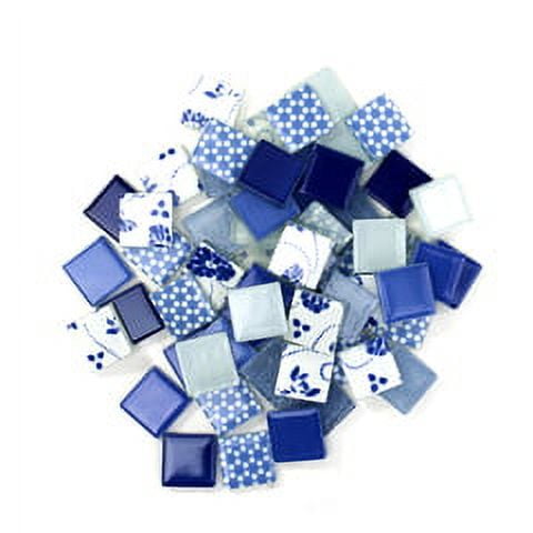 Mosaic Mercantile Patchwork Tiles - Royal/Ocean Blue, 3 lb