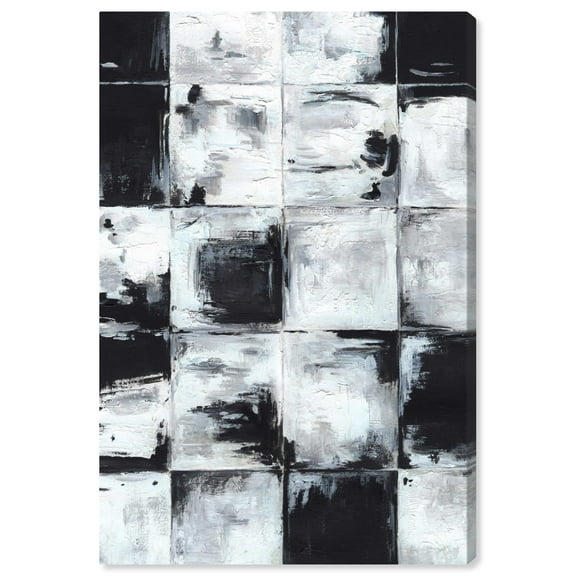 Mosaic Minds Masculine Abstract Man Cave Canvas Wall Art by Notoriart, Gallery Wrapped, 24"x36"