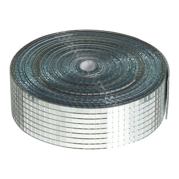 STRANDCHIC Adhesive Mirror Glass Tiles Roll with Fiber Backing for Wall and Home Decor