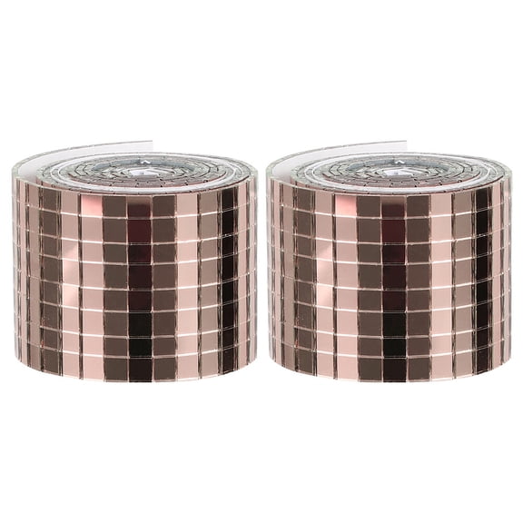 Golden Glass Fiber Mosaic Sticker with Strong Adhesive for Wall Decoration 2 Rolls