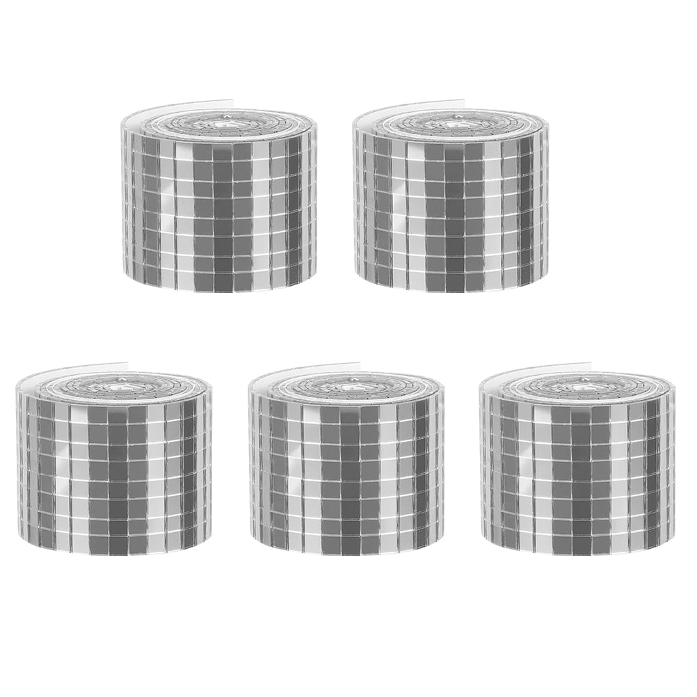 Mosaic Mirror Tiles Stickers Glass Wall Sheets Mirrored Disco Sticker