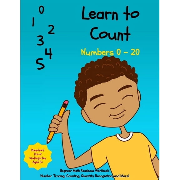 Mosaic Mix Learning Learn to Count Numbers 0 - 20: Beginner Math Readiness Learning Workbook with Number Tracing, Coloring, Matching Activit, Book 4, (Paperback)