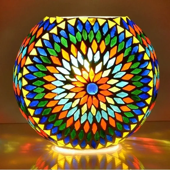 CLASSICO TRADING COMPANY Mosaic Moroccon table lamp Mutli Color Handmade Antique Turkish Purse Shape - Stunning Turkish Moroccan Design for Home