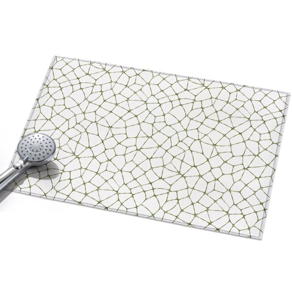 Mosaic Network Plaid Area Rug, Modern Abstract Yellow Stripe Lines Non-Slip Felt Rubber Backing Rectangle Indoor Carpet Washable Rugs for Living Room Bedroom 2x3ft