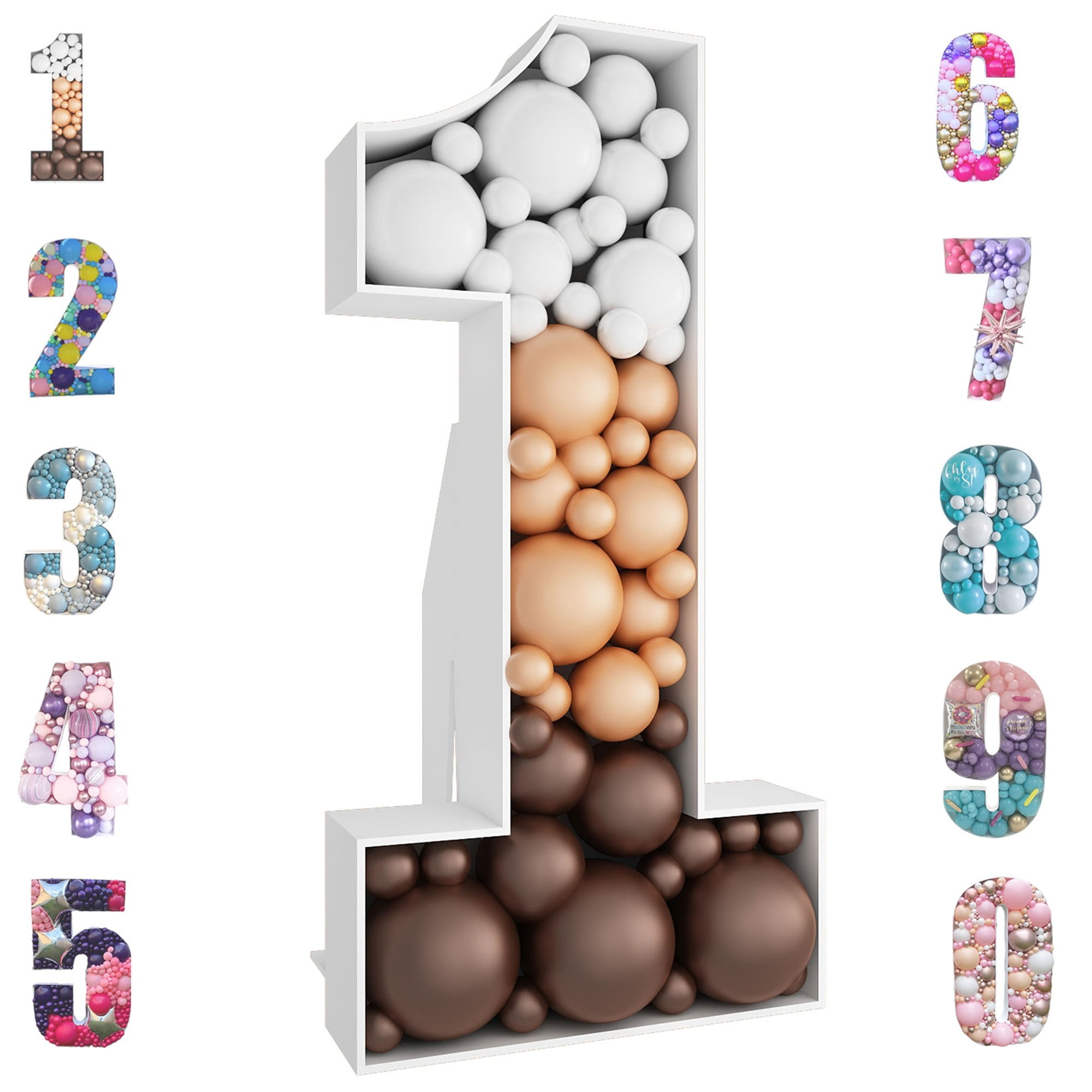  SKEFOLI 4FT Marquee Numbers, Mosaic Numbers for Balloons  Pre-Cut Extra Large Cardboard Numbers Foam Board Birthday Backdrop for 21st  30th 40th 50th 60th Anniversary Party Decorations : Toys & Games