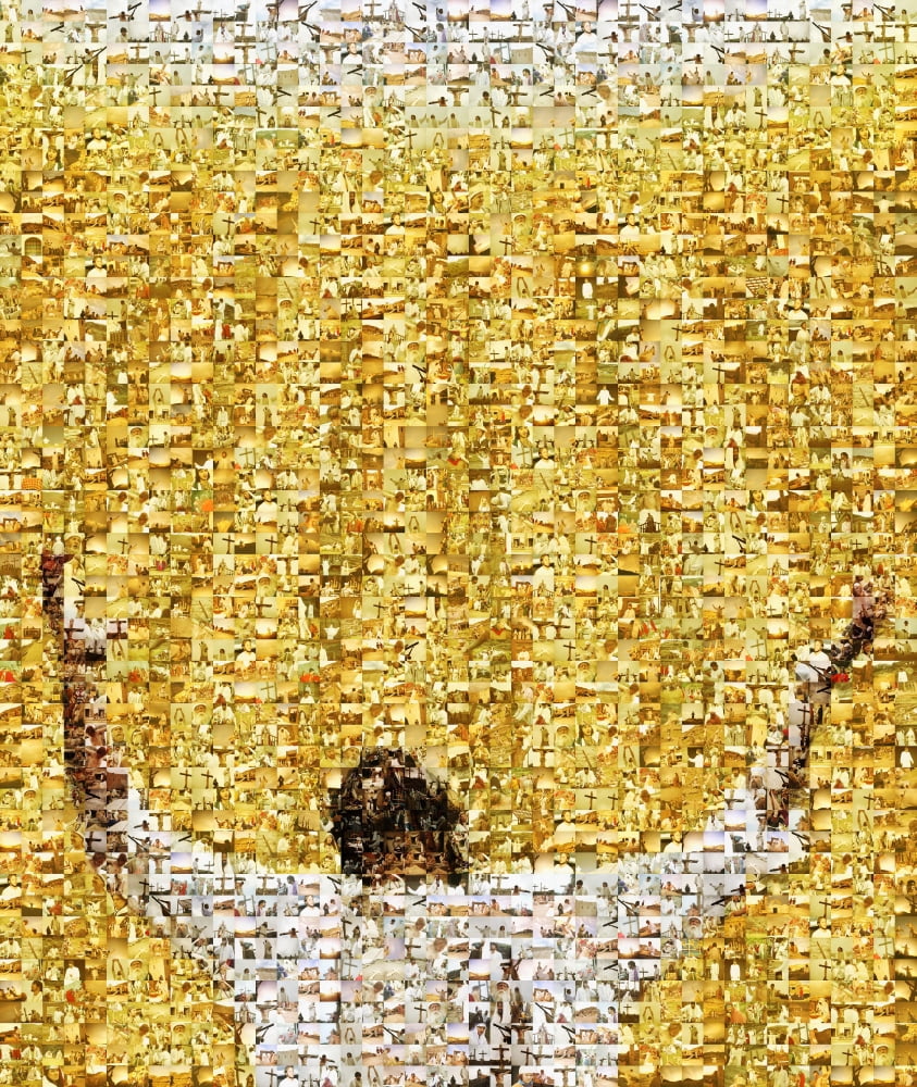 Mosaic Of A Jesus Christ Canvas Art - Kelly Redinger Design Pics (12 x 15)